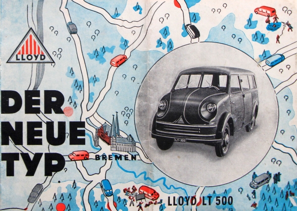 Lloyd LT 500 Modelprogram 1953 "Der neue Typ" Carbrochure (6475)